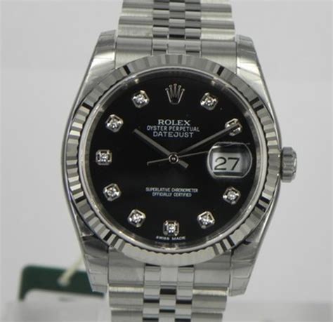 rolex date nero con brillanti|rolex datejust blu.